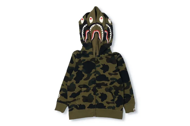 1ST CAMO SHARK ZIP DOUBLE HOODIE