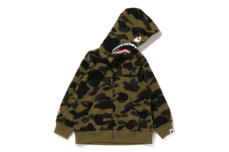 1ST CAMO SHARK ZIP HOODIE