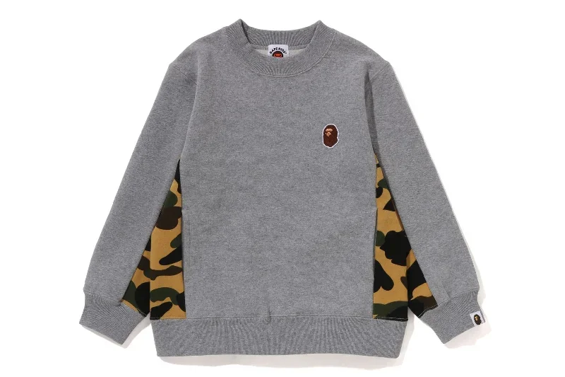 1ST CAMO PANEL APE HEAD ONE POINT CREWNECK