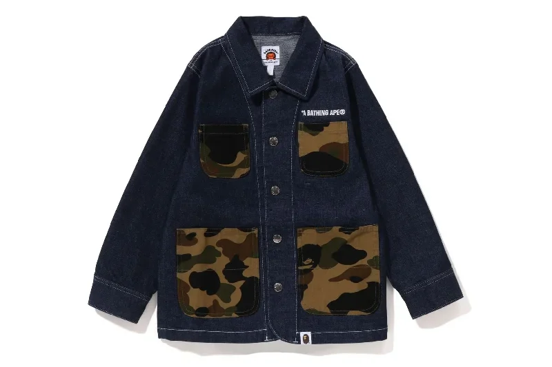 1ST CAMO POCKET DENIM COVERALL JACKET