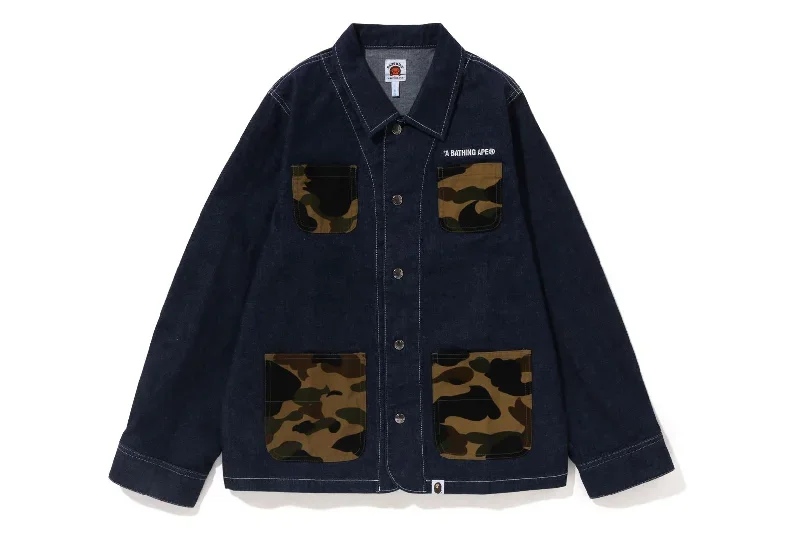 1ST CAMO POCKET DENIM COVERALL JACKET