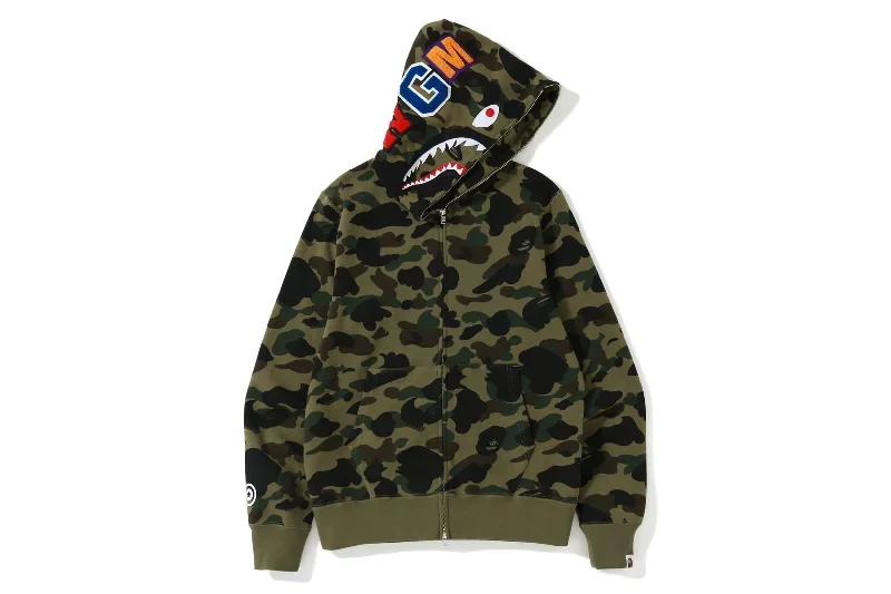 1ST CAMO SHARK FULL ZIP HOODIE