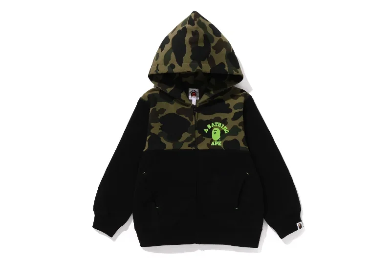 1ST CAMO PANEL ZIP HOODIE