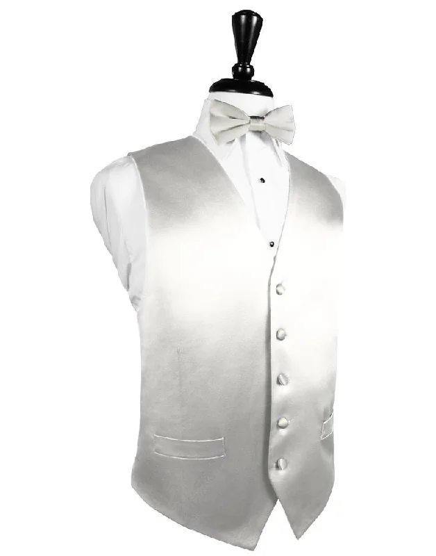 Ivory Noble Silk Tuxedo Vest