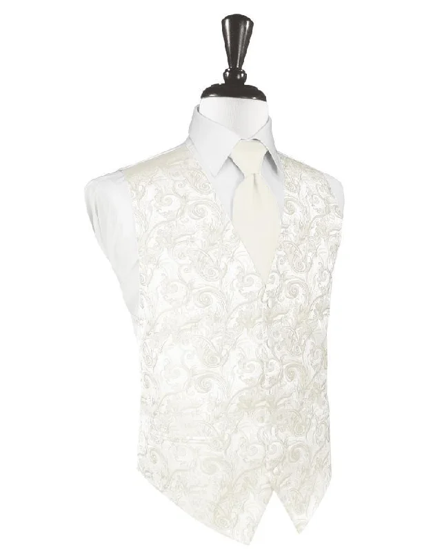 Ivory Tapestry Tuxedo Vest