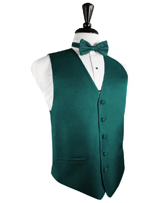 Jade Herringbone Tuxedo Vest