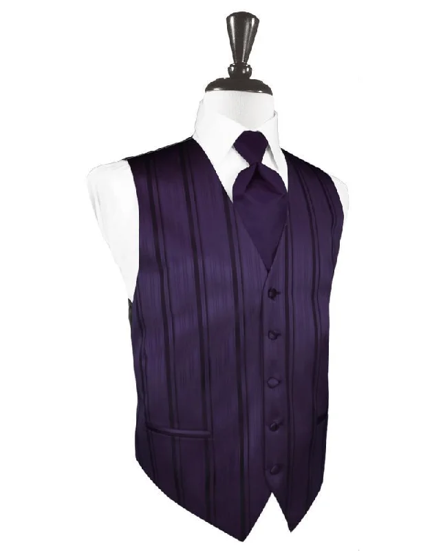 Lapis Striped Satin Tuxedo Vest