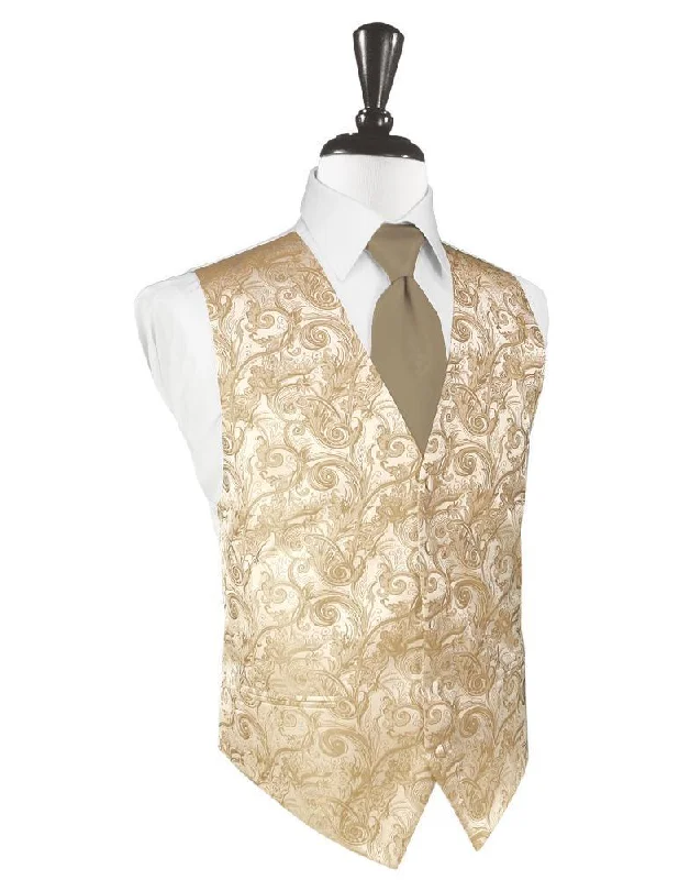 Latte Tapestry Tuxedo Vest