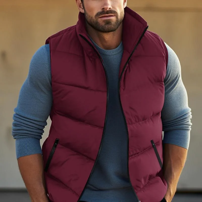 mens-casual-solid-color-warm-stand-collar-down-vest-37623466y