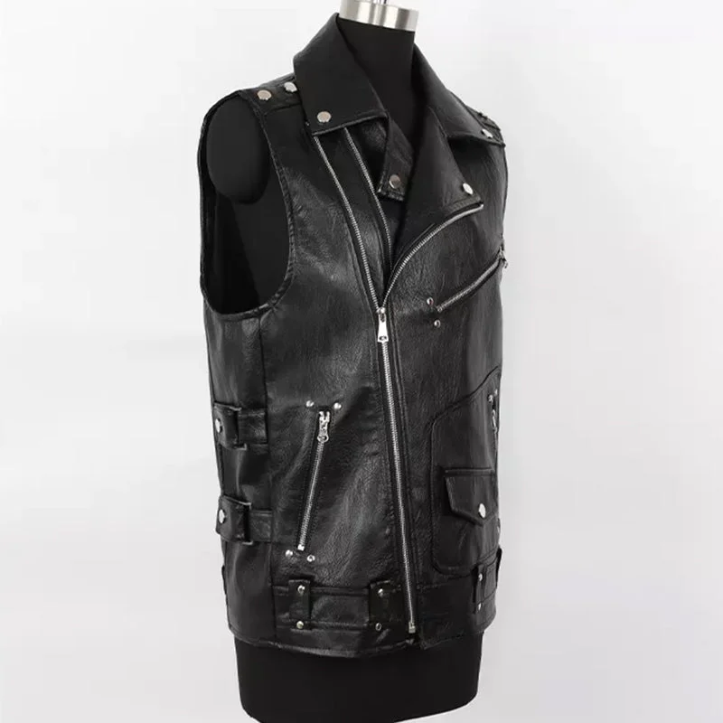 mens-faux-leather-vest