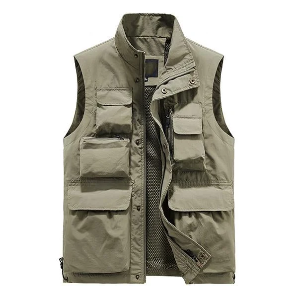 Men's Outdoor Multi-pocket Quick-drying Vest 65344280M