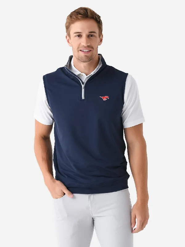 Peter Millar Collegiate Men's Galway Stretch Loop Terry Quarter-Zip Vest