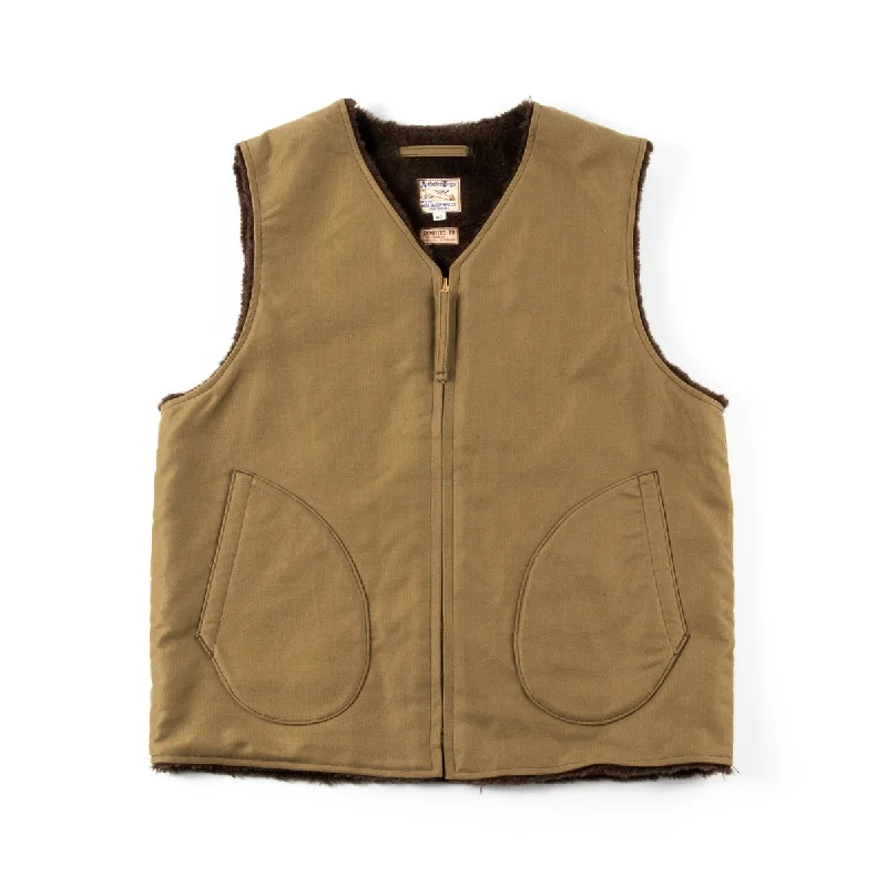 Vest, Alpaca, Pile-Lined - Khaki