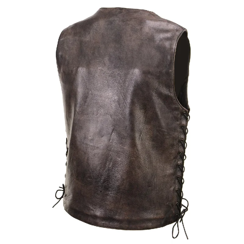 xelement-xs3540-mens-distressed-brown-ten-pocket-leather-vest-with-gun-pocket