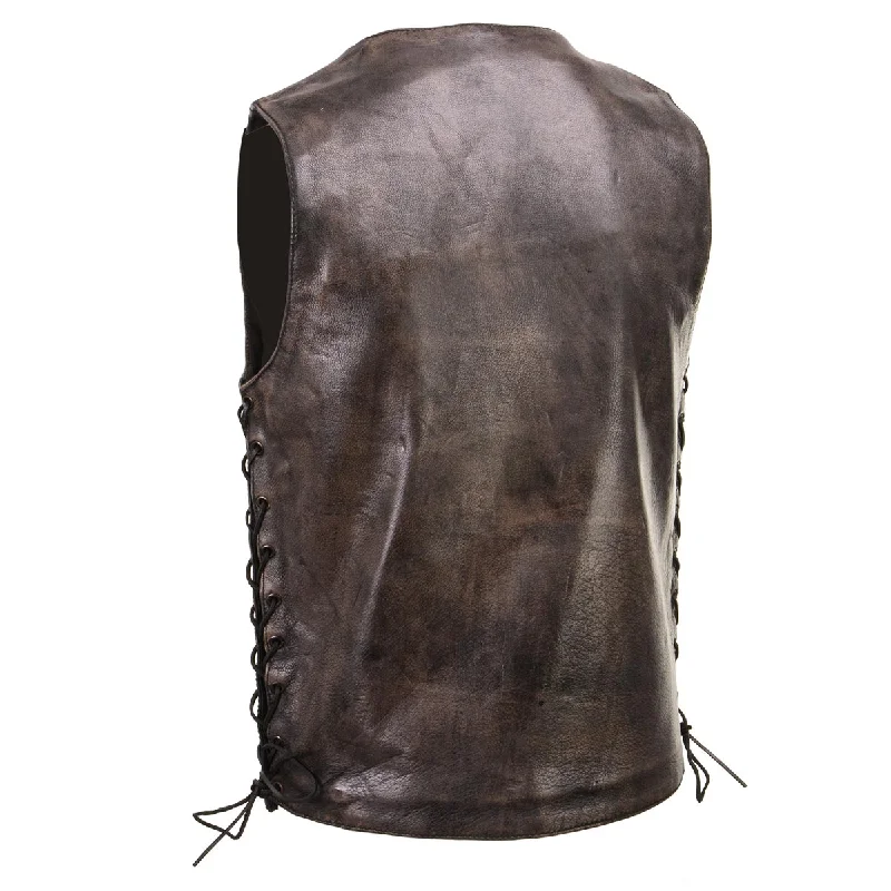 xelement-xs3540-mens-distressed-brown-ten-pocket-leather-vest-with-gun-pocket