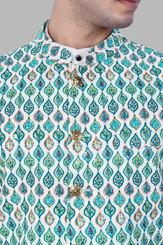 bright-white-and-ocean-blue-leaf-designer-thread-embroidered-nehru-jacket