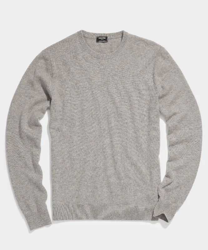 Cashmere Crewneck in Heather Grey