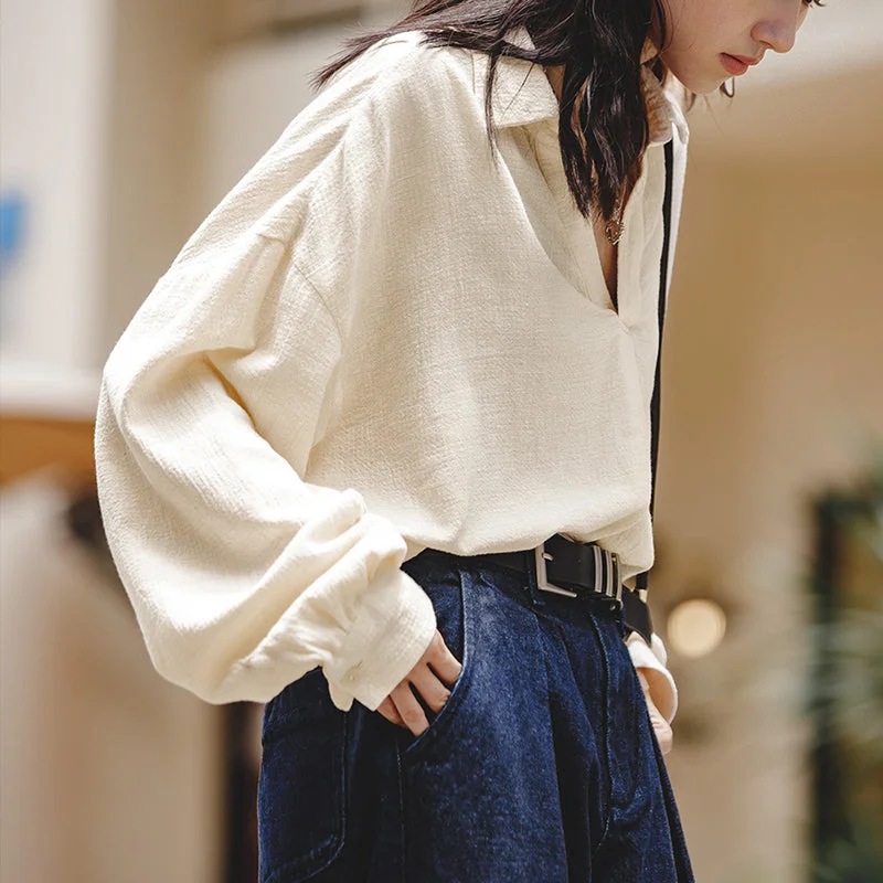 casual-loose-jacquard-v-neck-long-sleeve-shirt