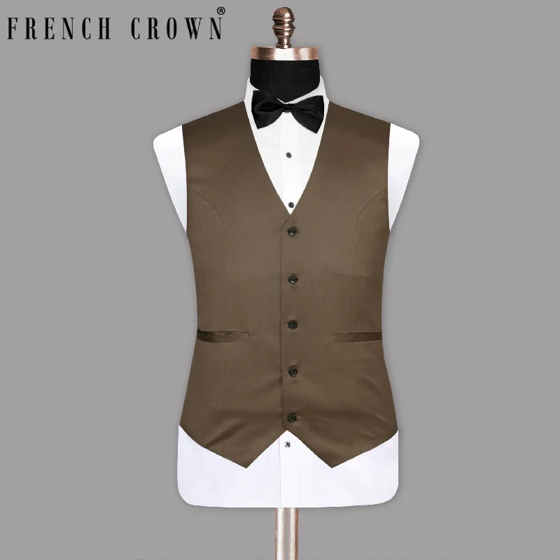 Cedar Brown Tuxedo Waistcoat