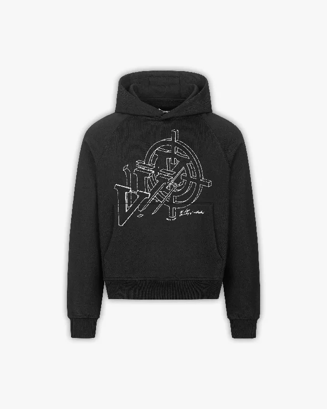 CONSTRUCTION LOGO HOODIE BLACK