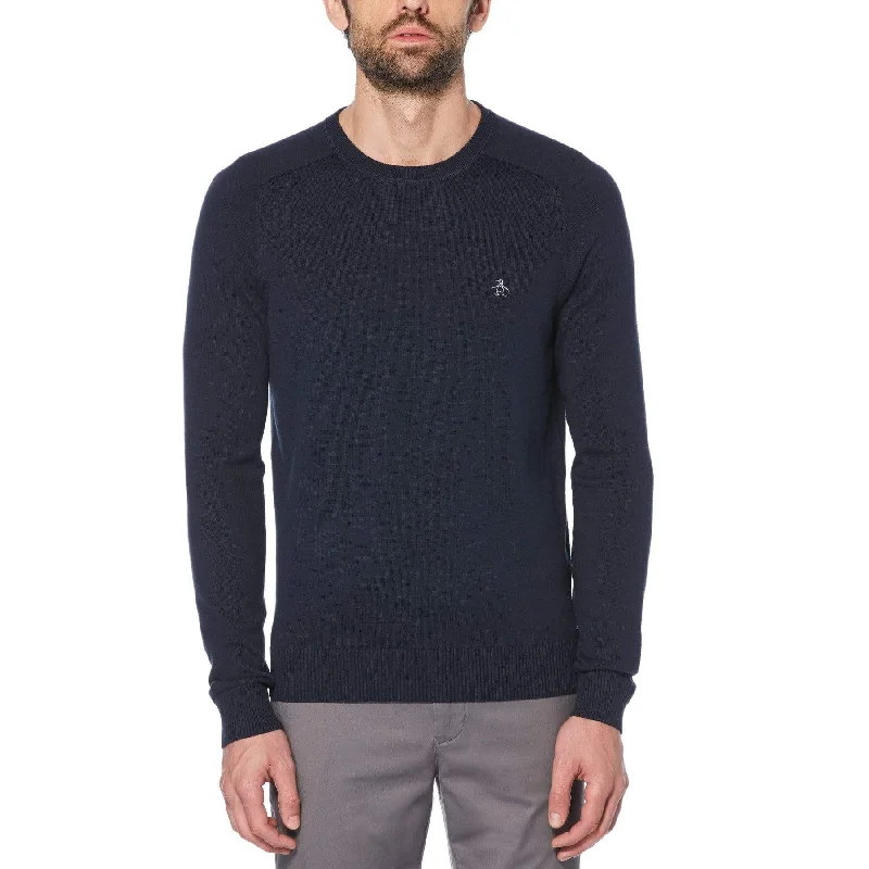 Ribbed Cuff Crew Neck Sweater