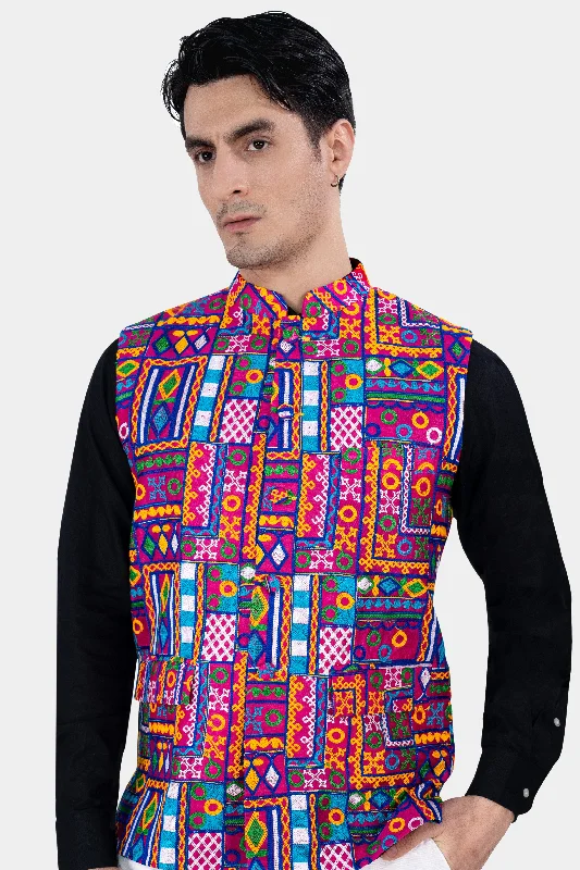 fuchsia-pink-and-smalt-blue-multicolour-cotton-thread-embroidered-nehru-jacket-bo