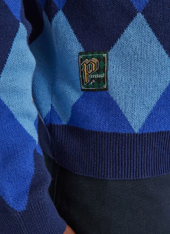 harlequin-zip-pullover-knitted-cotton-blue