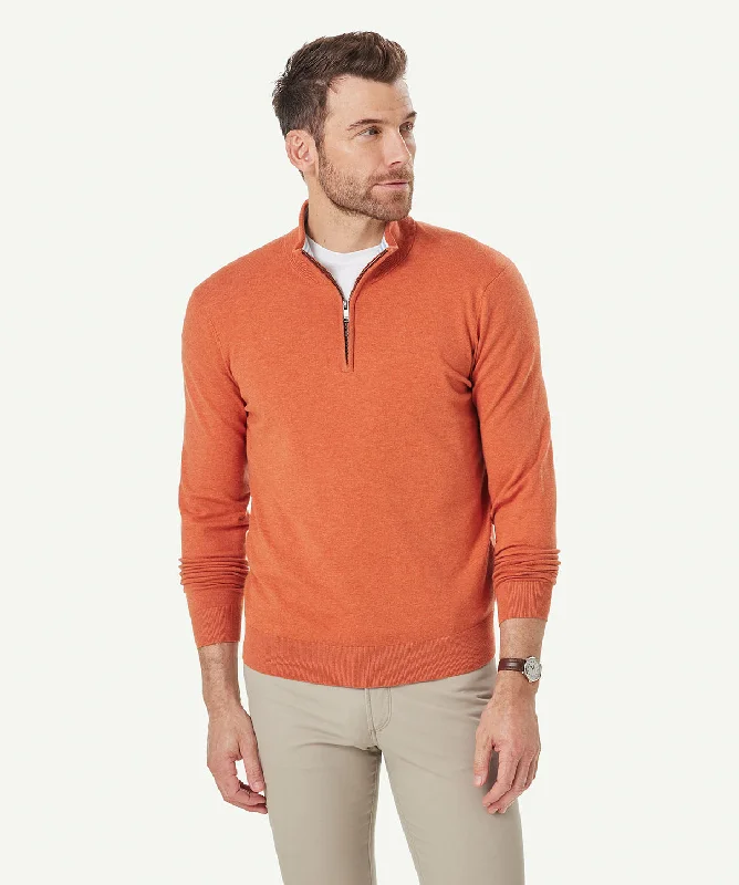 High Flex Half Zip Knit - Terracotta