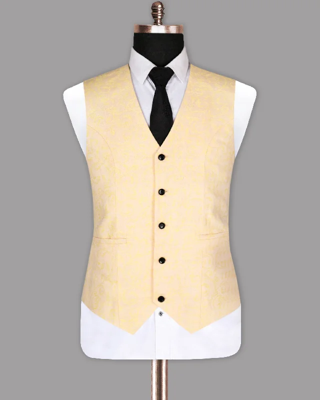 light-peach-with-mustard-climber-jacquard-luxurious-linen-designer-waistcoat-g