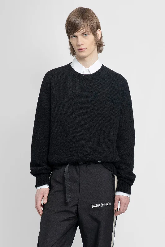 PALM ANGELS MAN BLACK KNITWEAR