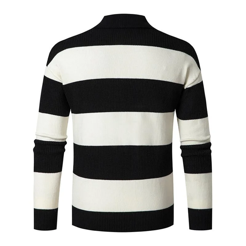 mens-casual-contrast-color-striped-polo-collar-long-sleeve-loose-sweater-13307346m