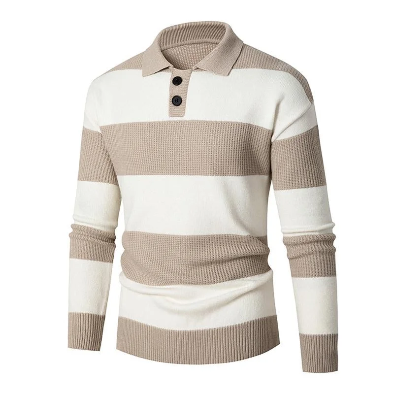 mens-casual-contrast-color-striped-polo-collar-long-sleeve-loose-sweater-13307346m