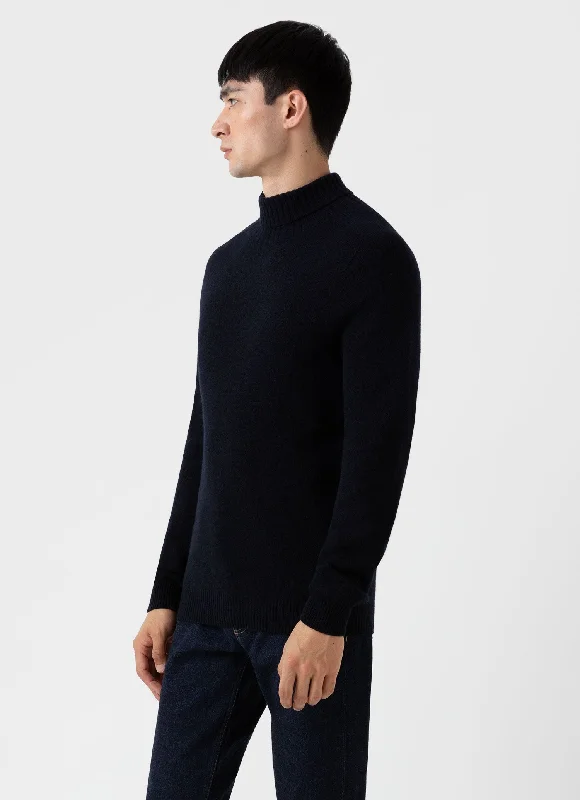 mens-roll-neck-sweater-in-dark-navy-mouline