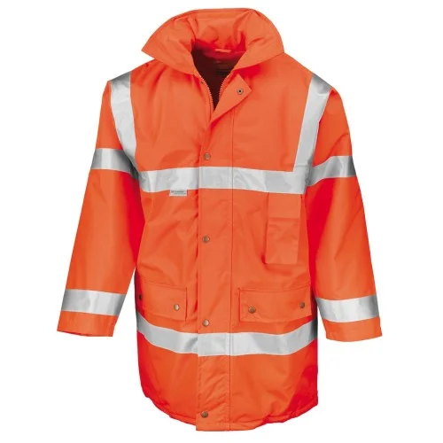 SAFE-GUARD by Result Mens Motorway Hi-Vis Coat