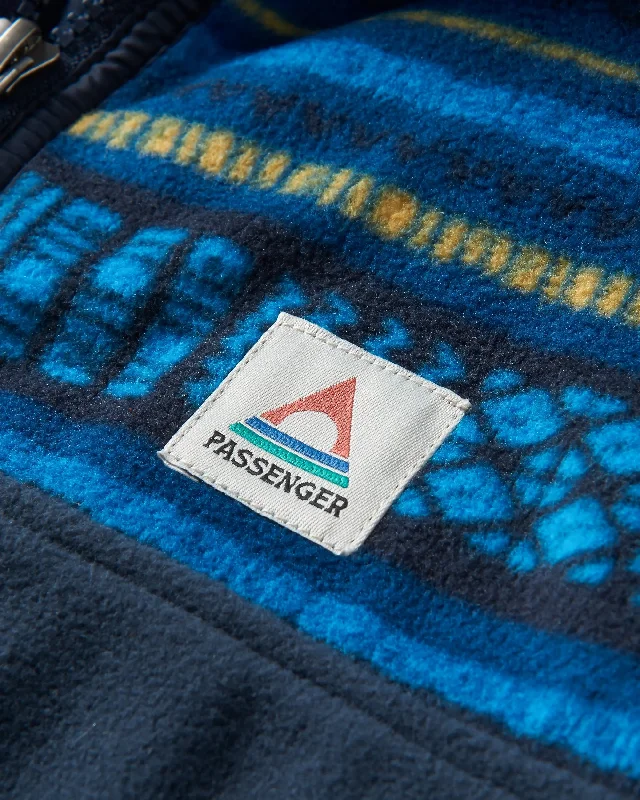 set-off-recycled-polar-1-4-zip-fleece-patchwork-stripe-tidal-blue-deep-navy