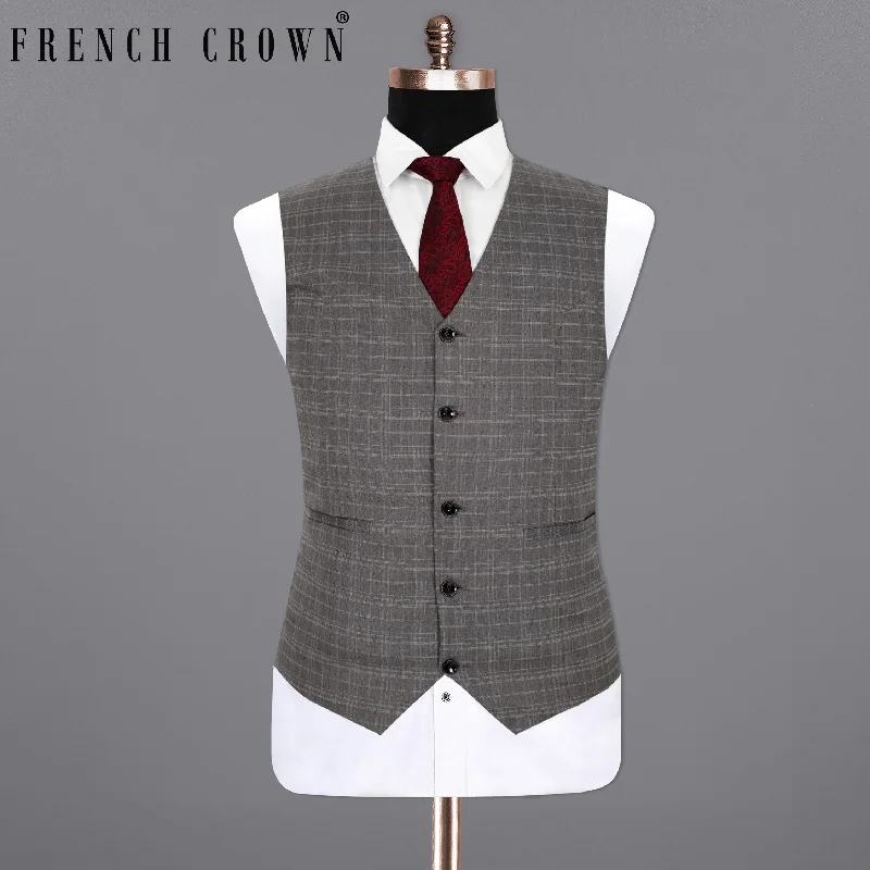 Storm Dust Gray   Wool Rich Waistcoat