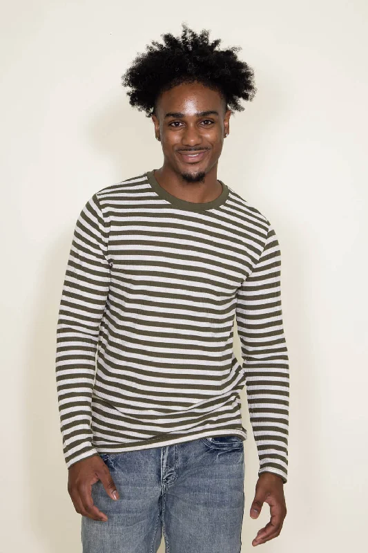 stripe-thermal-crew-long-sleeve-shirt-for-men-in-ivory-green-mk63-mp3763-olivenatural