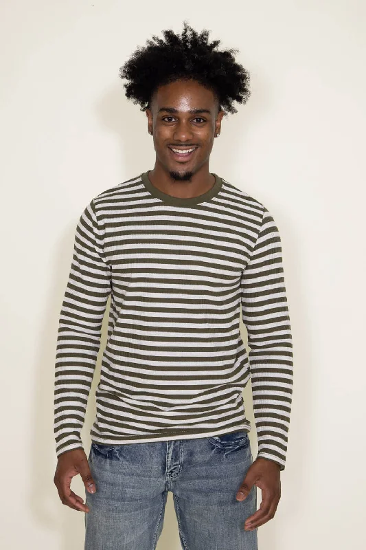 stripe-thermal-crew-long-sleeve-shirt-for-men-in-ivory-green-mk63-mp3763-olivenatural