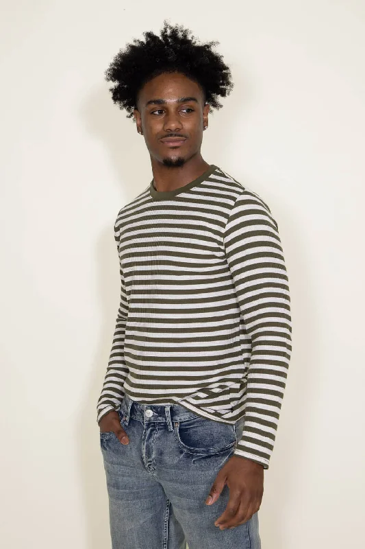 stripe-thermal-crew-long-sleeve-shirt-for-men-in-ivory-green-mk63-mp3763-olivenatural