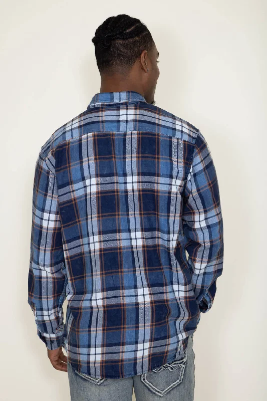 washed-cotton-plaid-flannel-shirt-for-men-in-blue-rust-c604-indigorust