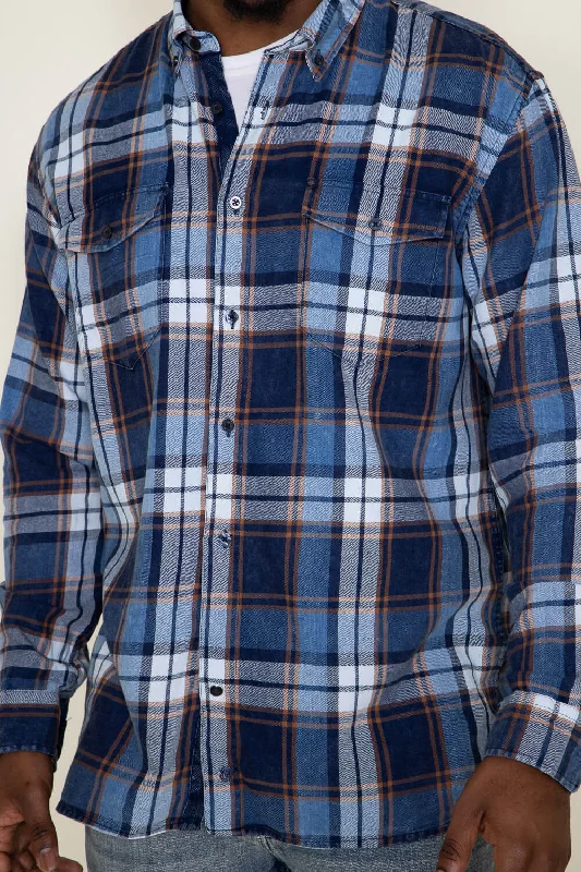 washed-cotton-plaid-flannel-shirt-for-men-in-blue-rust-c604-indigorust