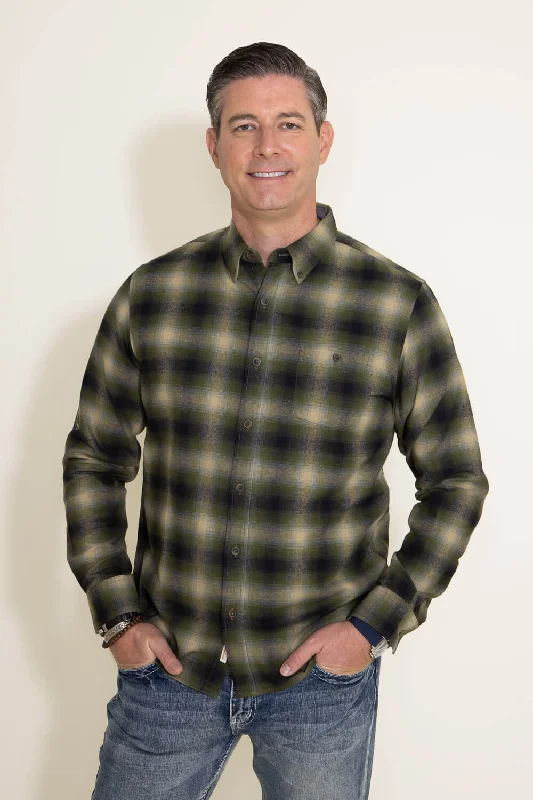 Weatherproof Vintage Flannel Shirt for Men in Green | F2385572GK-RIFLEGREEN