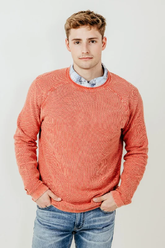 Weatherproof Vintage Stone Wash Crewneck Sweater for Men in Red | S2440120GK-TANDOORISPICE