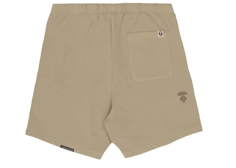 aape-by-a-bathing-ape®-embroidered-logo-cotton-shorts-beige