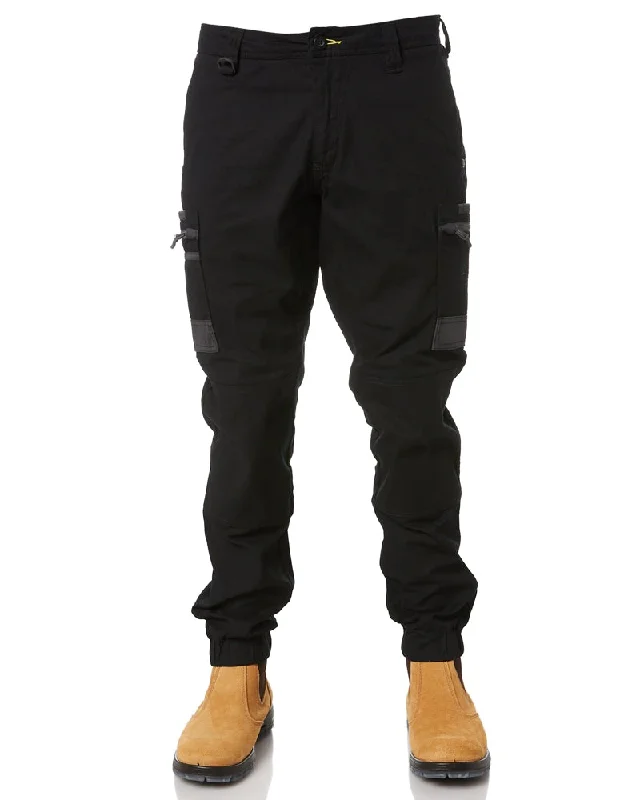 Flex and Move Stretch Cargo Cuffed Pants - Black