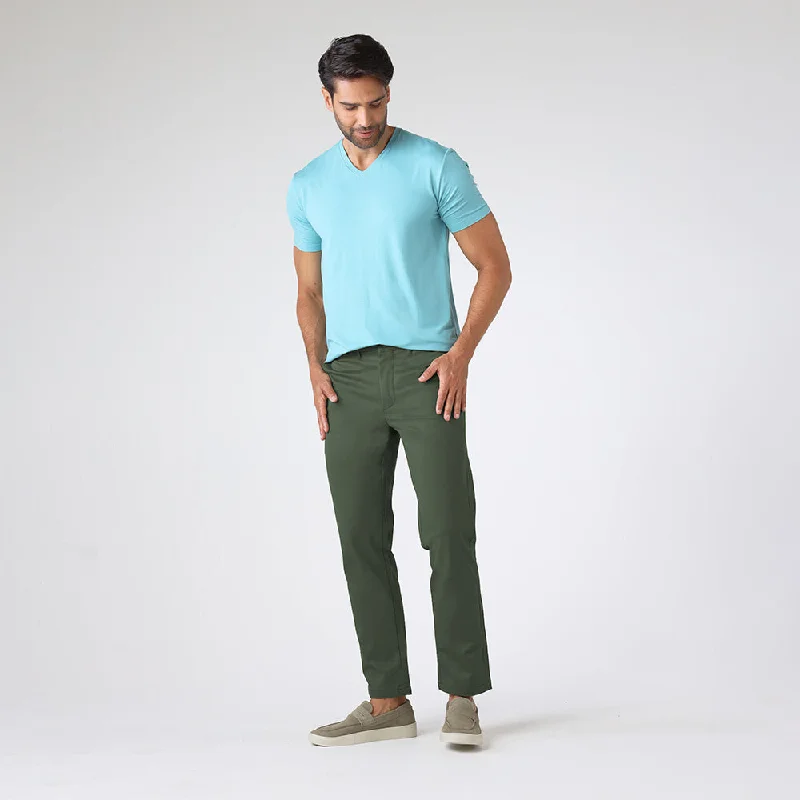 Calça Algodão Egípcio Cós Flexível Masculina - Verde Bambu