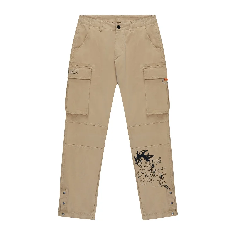 DRAGON BALL Z GOKU SHENRON CARGO PANTS - STONE