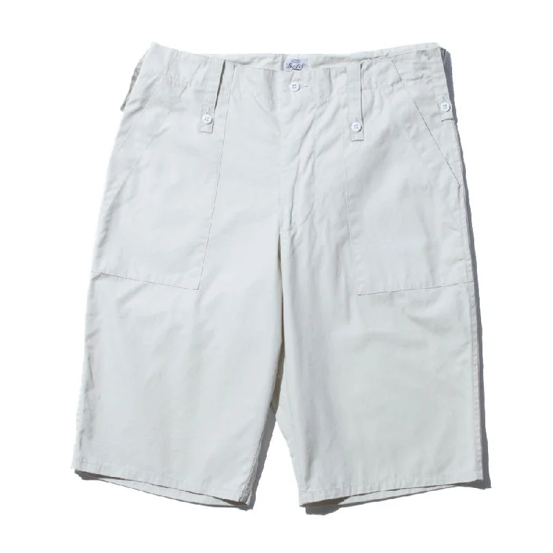 Gold Ventile British Utility Shorts Off White