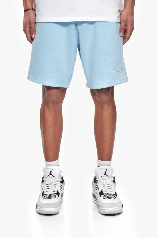 HEAVY EMBO SWEATSHORTS BABY BLUE