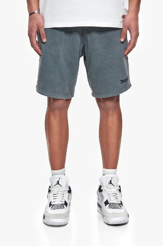 HEAVY EMBO SWEATSHORTS WASHED GREY